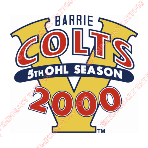 Barrie Colts Customize Temporary Tattoos Stickers NO.7311